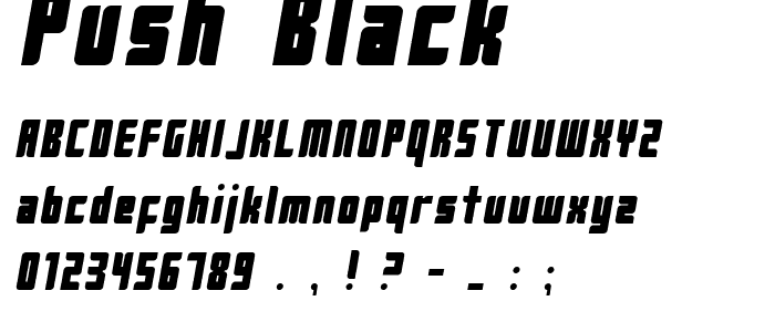 Push Black font